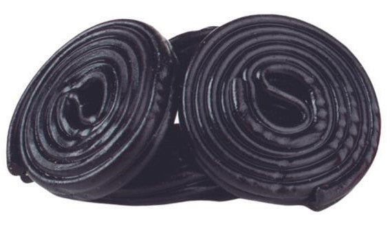 Réf DA 10 - Bonbon en forme de Rouleau gout Réglisse, Bonbon Halal - Sachet de 100 gr.