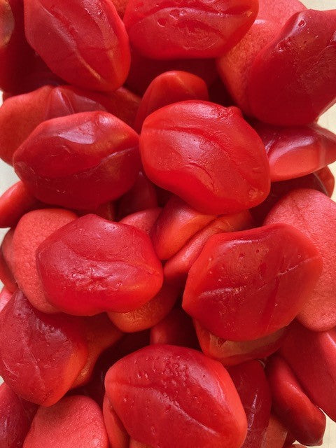Réf DA 14 - Bonbon en forme de Lèvres gélifié, sans Gluten, Bonbon Halal - Sachet de 100 gr.