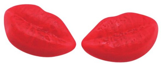 Réf DA 14 - Bonbon en forme de Lèvres gélifié, sans Gluten, Bonbon Halal - Sachet de 100 gr.