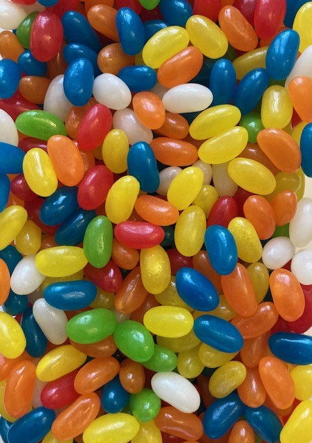 Réf DA 19 – Bonbon à la gelée en forme de Petit Haricots, Bonbon Halal - Sachet de 100 gr.