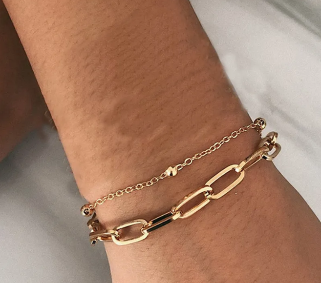 Bracelet JANE double chaine REF:264BRCN2309