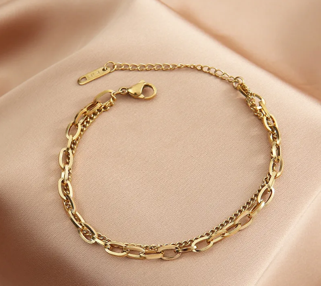 Bracelet JANET double chaine REF:265BRCN2309