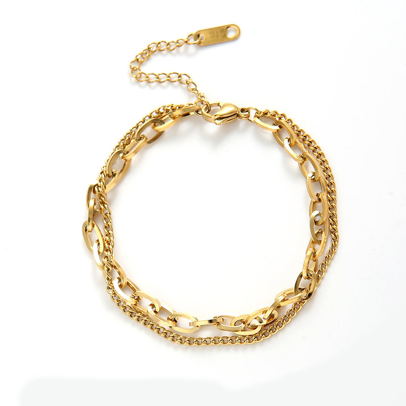 Bracelet JANET double chaine REF:265BRCN2309
