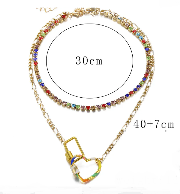 Collier SAMIRA double chaine REF:267CO2309