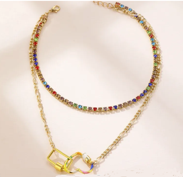 Collier SAMIRA double chaine REF:267CO2309