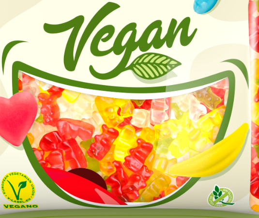 Réf DA 53 - Bonbon Vegan en forme de Nounours gélifiés, sans Gluten, Bonbon Halal - Sachet de 100 gr.