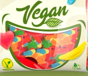 Réf DA 55 - Bonbon Vegan en forme de Vers gélifiés, sans Gluten, Bonbon Halal - Sachet de 100 gr.