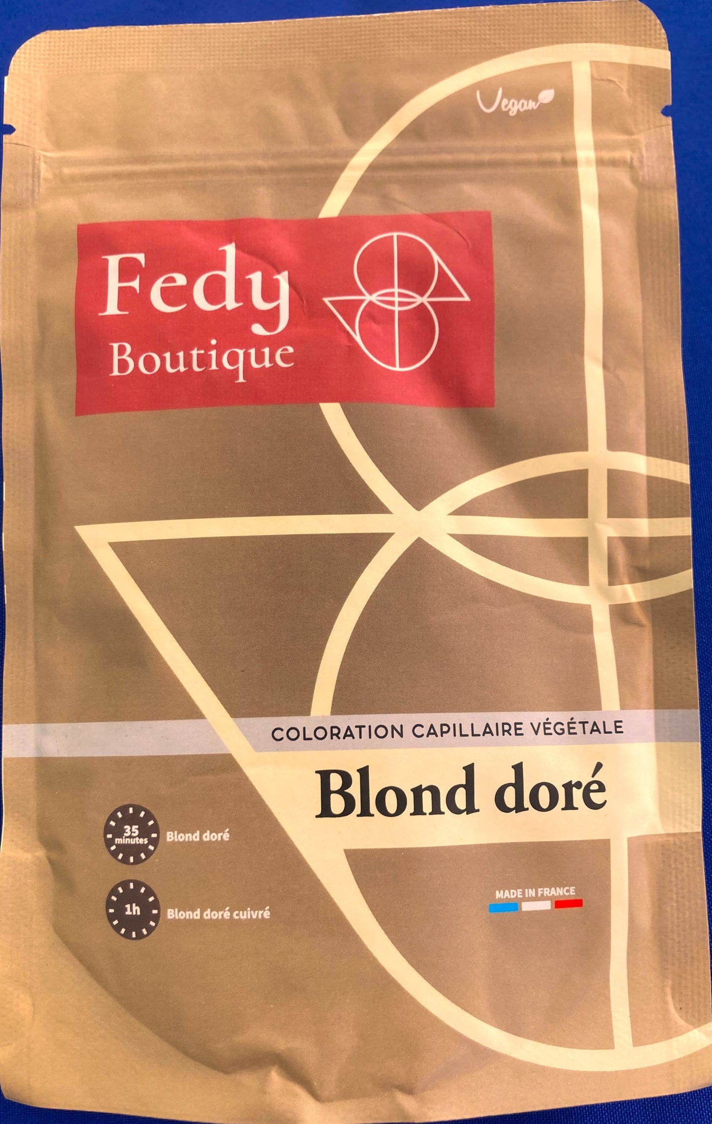 Coloration végétale BLOND DORE- Produit cosmétique - Sachet de 100 gr