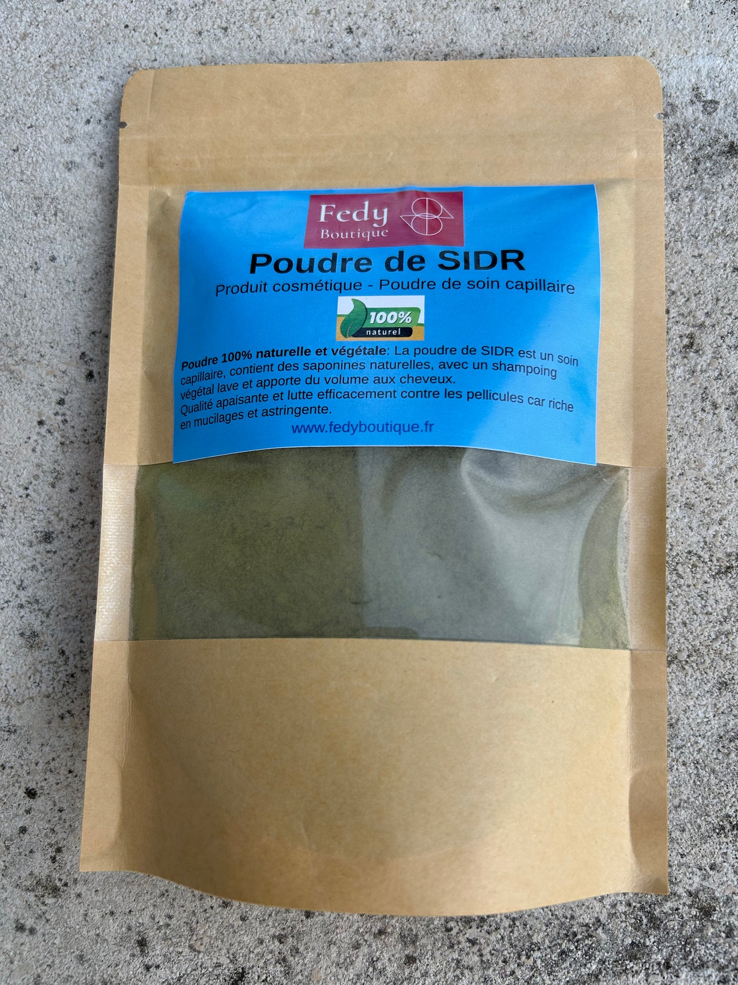 SIDR ou JUJUBIER – Produit cosmétique - Poudre de soin capillaire. Sachet de 100 gr