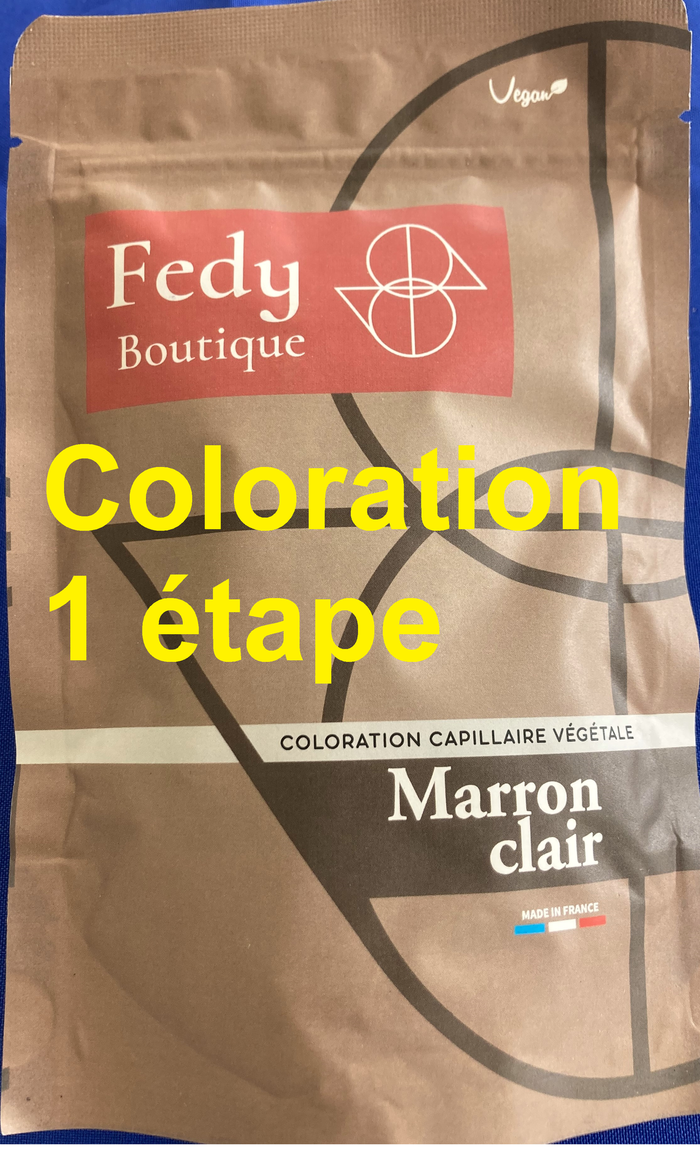 Coloration végétale MARRON CLAIR- Produit cosmétique - Sachet de 100 gr La