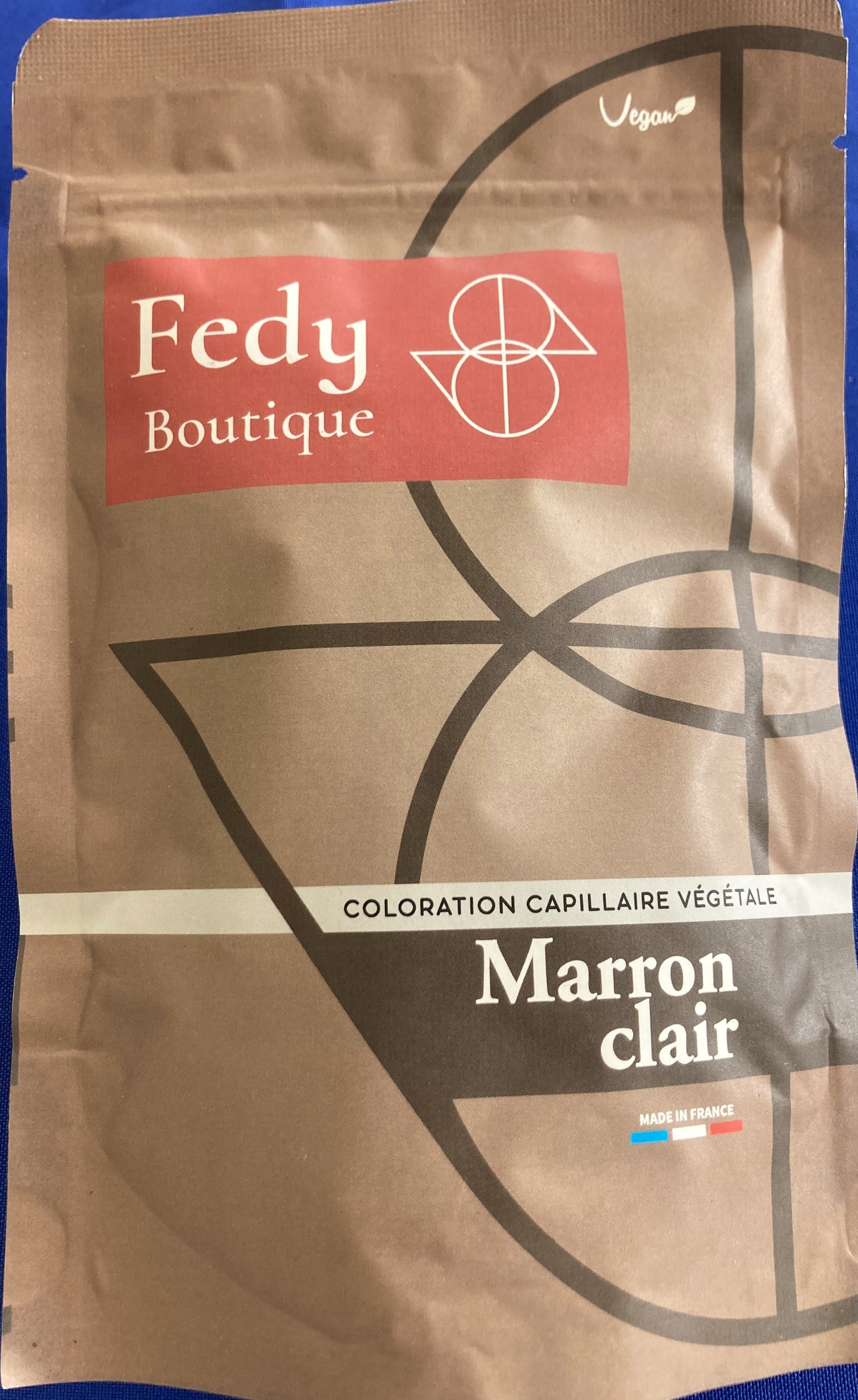 Coloration végétale MARRON CLAIR- Produit cosmétique - Sachet de 100 gr