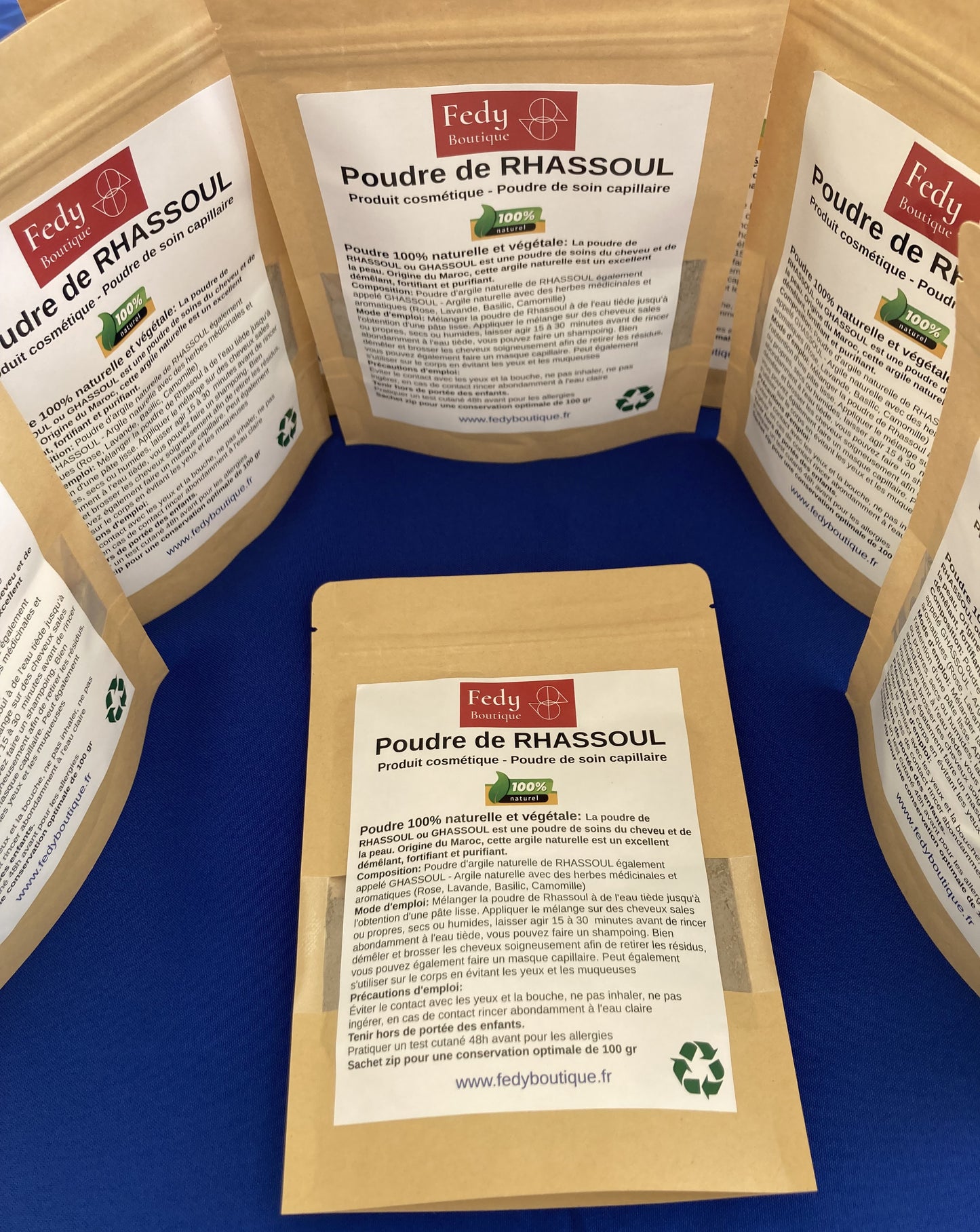 RHASSOUL DU MAROC - Produit cosmétique - Sachet Zip de 100 gr