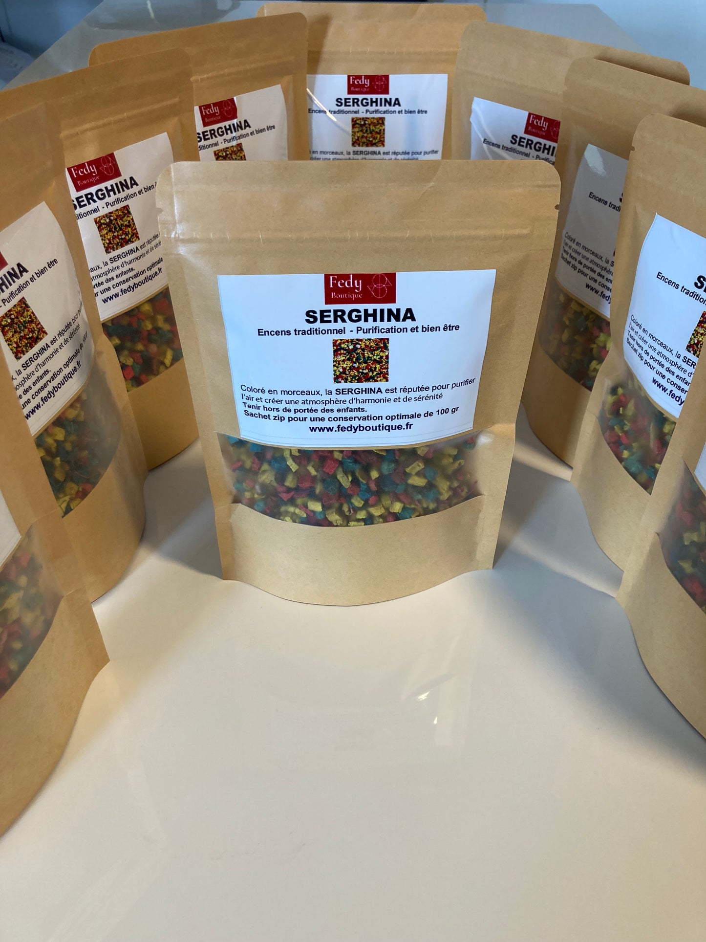SERGHINA, produit cosmétique, Encens traditionnel, Sachet de 100 gr