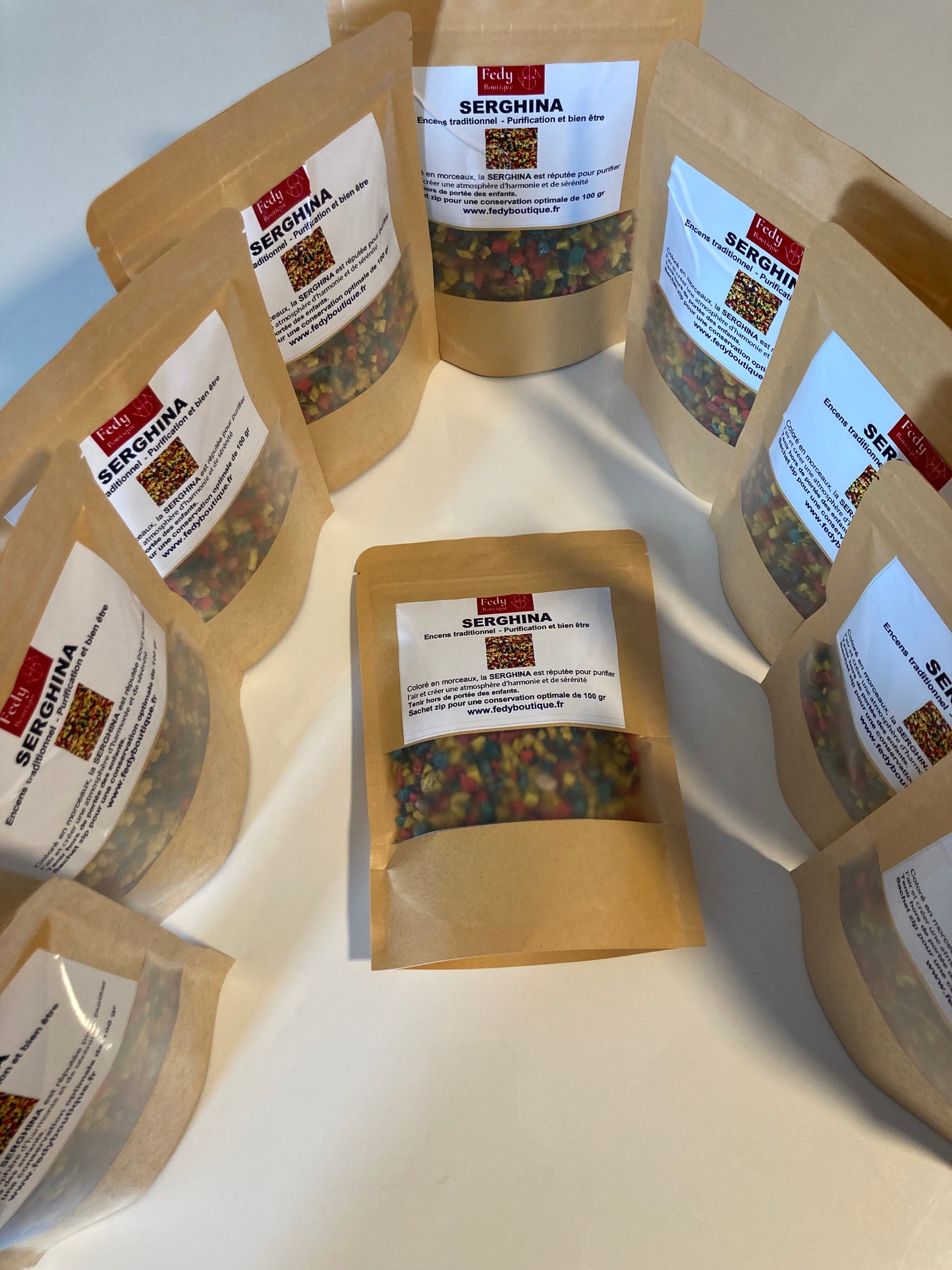SERGHINA, produit cosmétique, Encens traditionnel, Sachet de 100 gr
