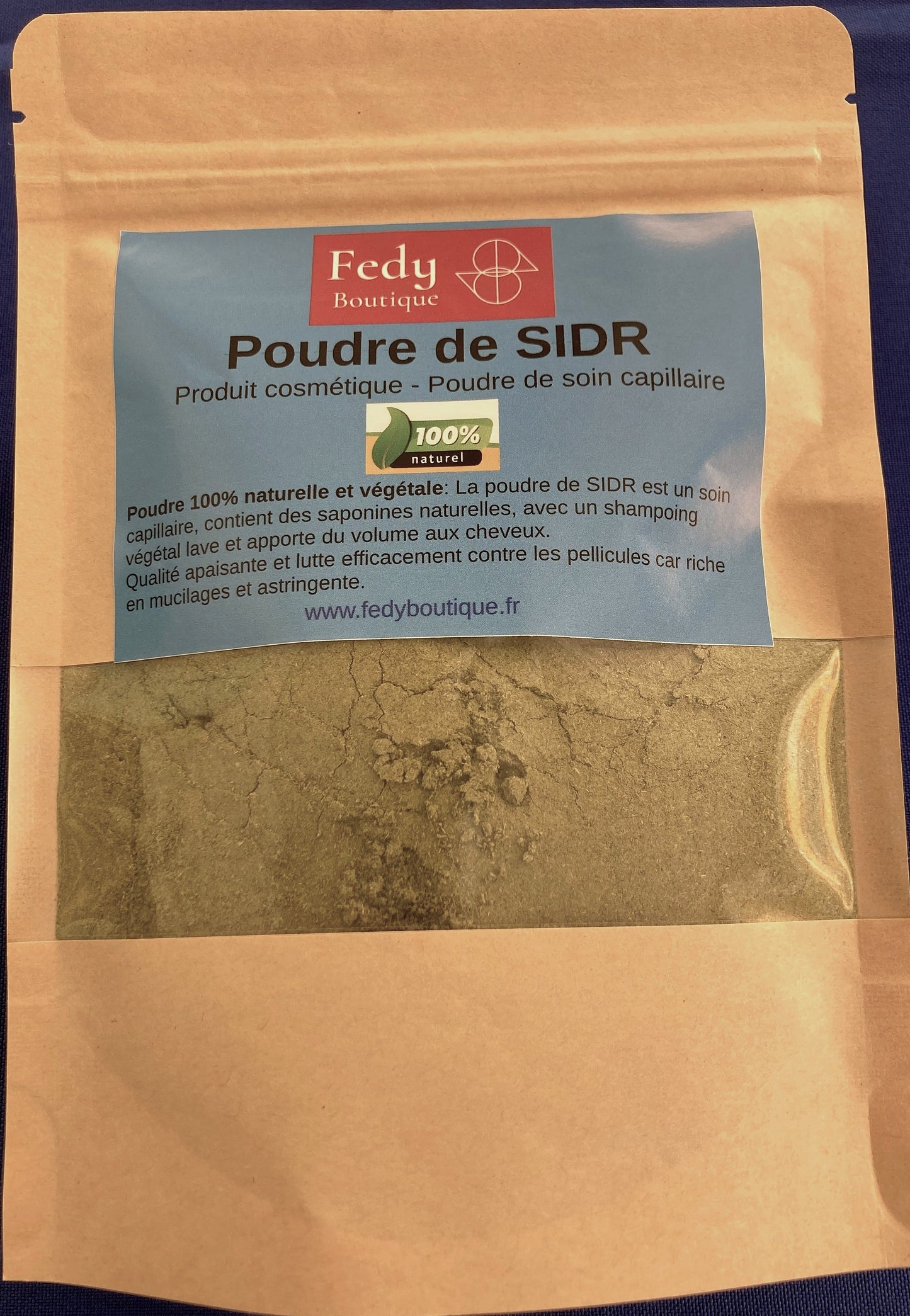 SIDR ou JUJUBIER – Produit cosmétique - Poudre de soin capillaire. Sachet de 100 gr