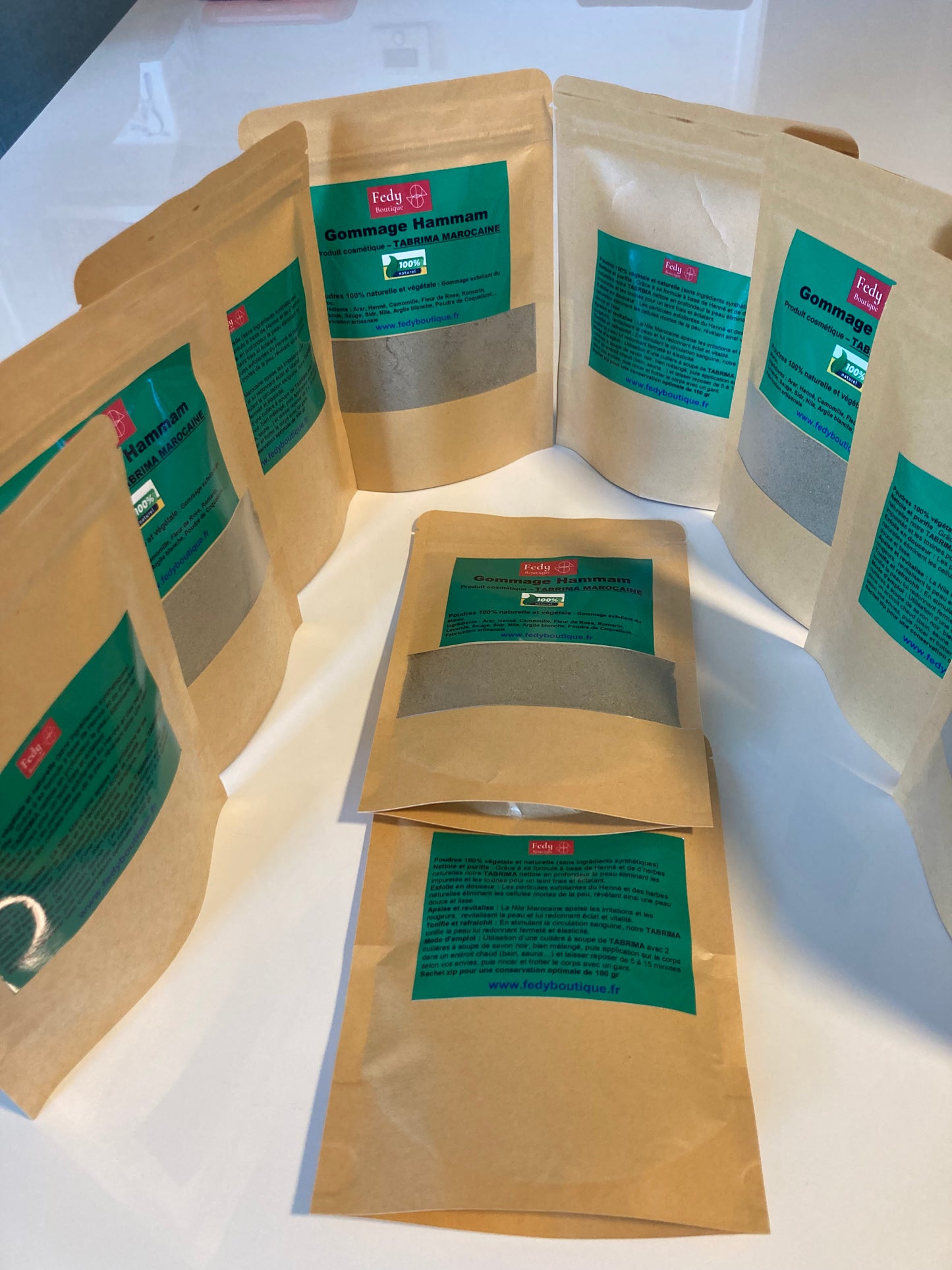 TABRIMA MAROCAINE, produit cosmétique, Gommage Hammam, Sachet de 100 gr