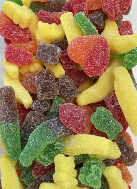 Réf DA 50 - Bonbon de différentes formes gélifiés, sans Gluten, Bonbon Halal - Sachet de 100 gr.