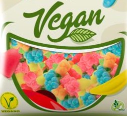 Réf DA 56 - Bonbon Vegan en forme de Nounours gélifiés, sans Gluten, Bonbon Halal - Sachet de 100 gr.