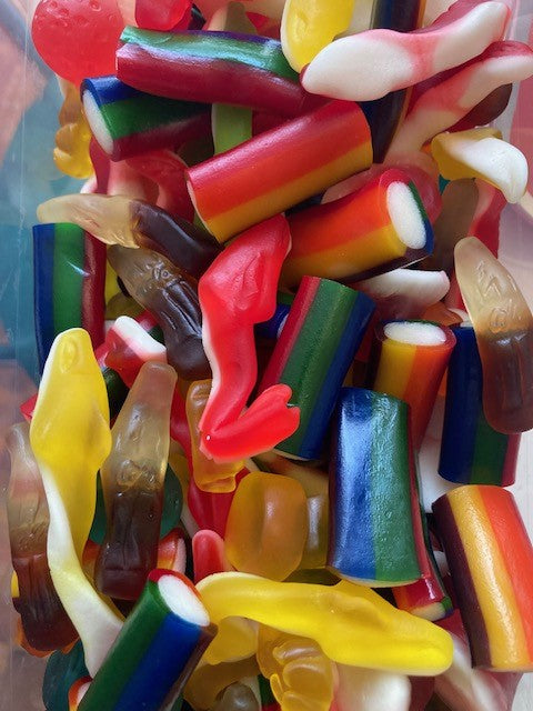 Réf DA 6 - Bonbon aux fruits mélange cocktail, Bonbon Halal - Sachet de 100 gr.
