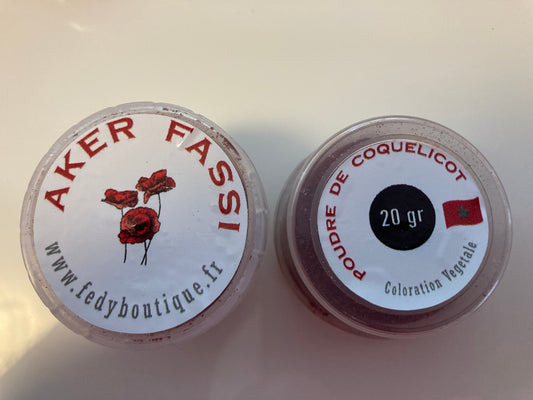 AKER FASSI ou Poudre de Coquelicot – Produit cosmétique – Boite de 20 gr - Promo