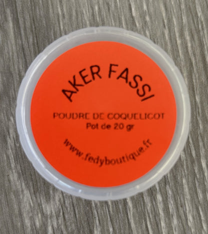 AKER FASSI ou Poudre de Coquelicot – Produit cosmétique – Boite de 20 gr