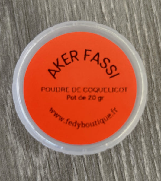 AKER FASSI ou Poudre de Coquelicot – Produit cosmétique – Boite de 20 gr
