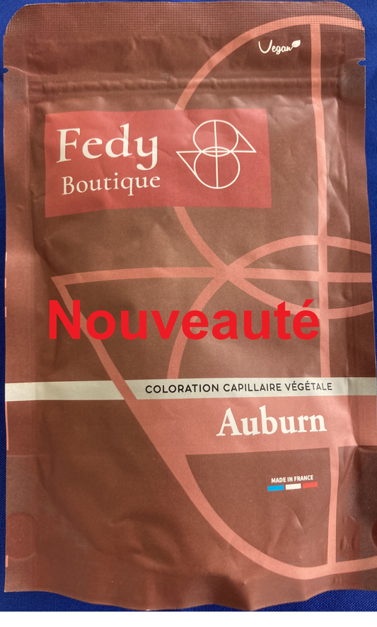 Coloration végétale AUBURN - Produit cosmétique - Sachet de 100 gr