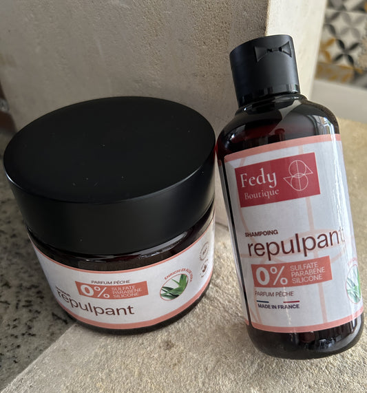 COMBO SHAMPOING+MASQUE Repulpant Acide Hyaluronique, Produit cosmétique, 200 + 200 ml