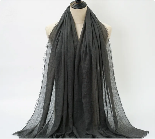 SAFIA Foulard gris noir, vêtement traditionnel REF:SAFIA 5 - Promo