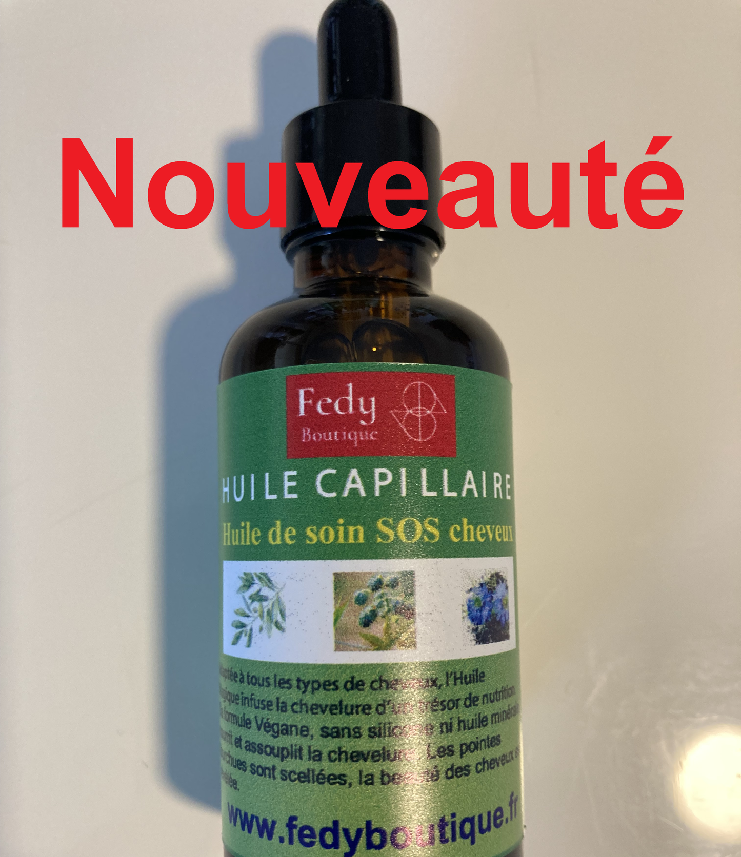 Huile SOS capillaire, produit cosmétique, Flacon pipette 50 ml