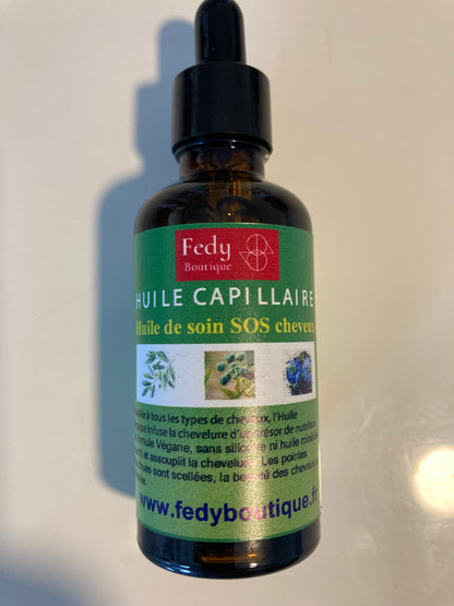 Huile SOS capillaire, produit cosmétique, Flacon pipette 50 ml