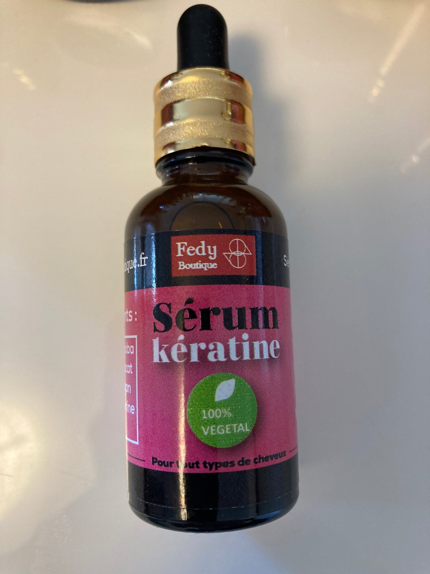 Sérum capillaire Kératine – Produit cosmétique - Flacon pipette 30 ml