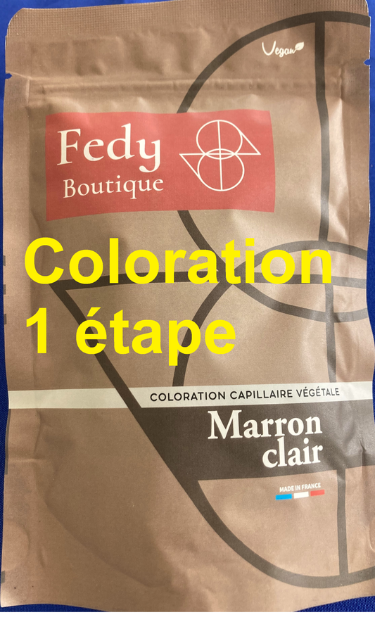Coloration végétale MARRON CLAIR- Produit cosmétique - Sachet de 100 gr La