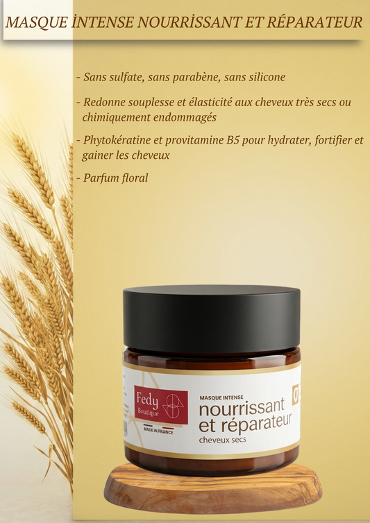 MASQUE INTENSE, Nourrissant et Réparateur Cheveux secs, PHYTOKERATINE, Produit cosmétique, pot de 200 ml