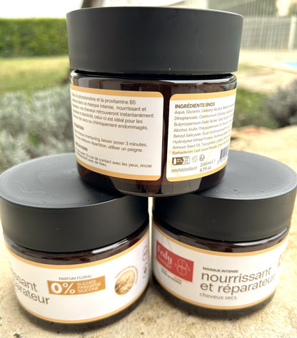 MASQUE INTENSE, Nourrissant et Réparateur Cheveux secs, PHYTOKERATINE, Produit cosmétique, pot de 200 ml