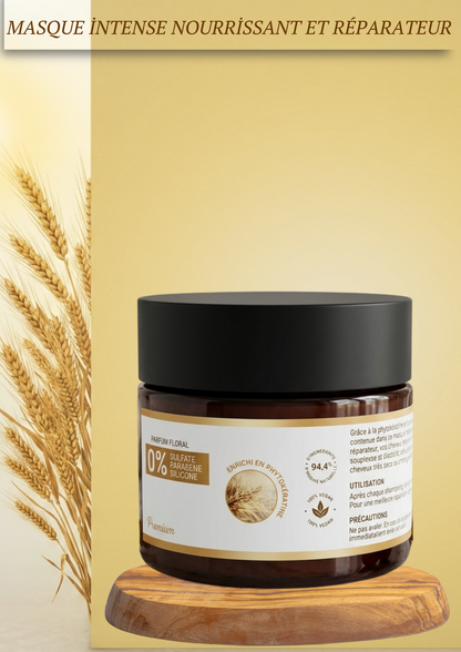 MASQUE INTENSE, Nourrissant et Réparateur Cheveux secs, PHYTOKERATINE, Produit cosmétique, pot de 200 ml