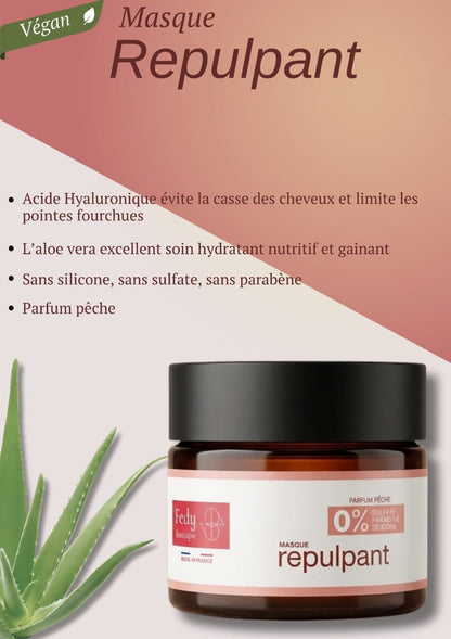 MASQUE Repulpant Acide Hyaluronique, Produit cosmétique, pot de 200 ml