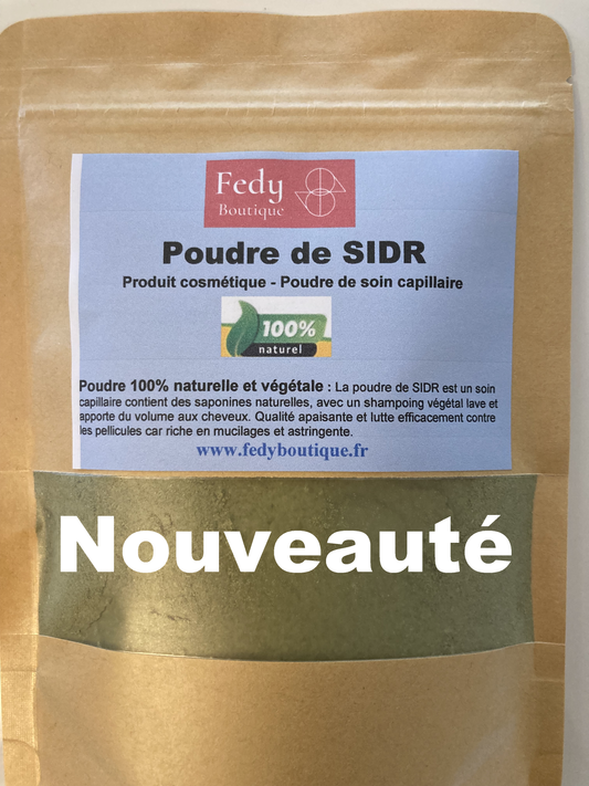 SIDR ou JUJUBIER – Produit cosmétique - Poudre de soin capillaire. Sachet de 100 gr