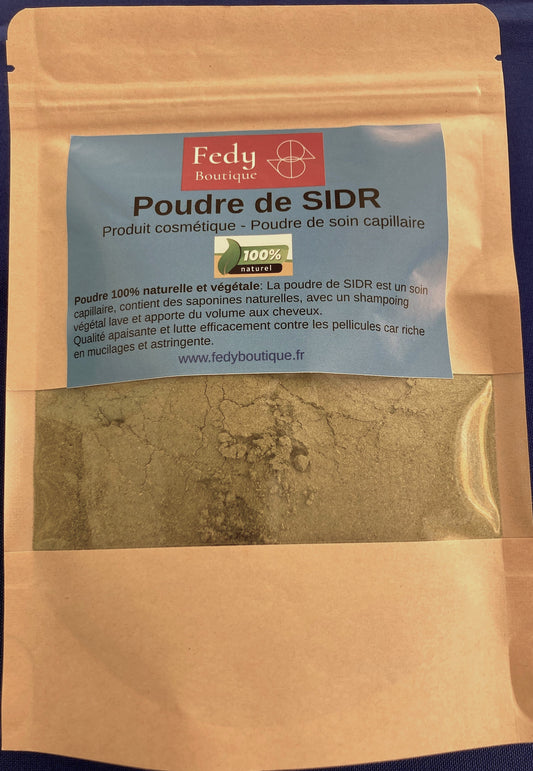 SIDR ou JUJUBIER – Produit cosmétique - Poudre de soin capillaire. Sachet de 100 gr
