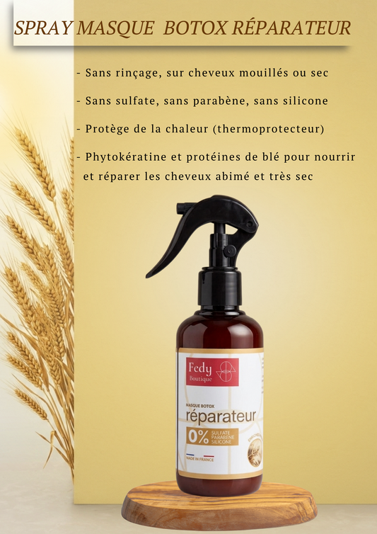 SPRAY Masque Botox Capillaire soin réparateur SANS RINCAGE - Produit cosmétique - 200 ML